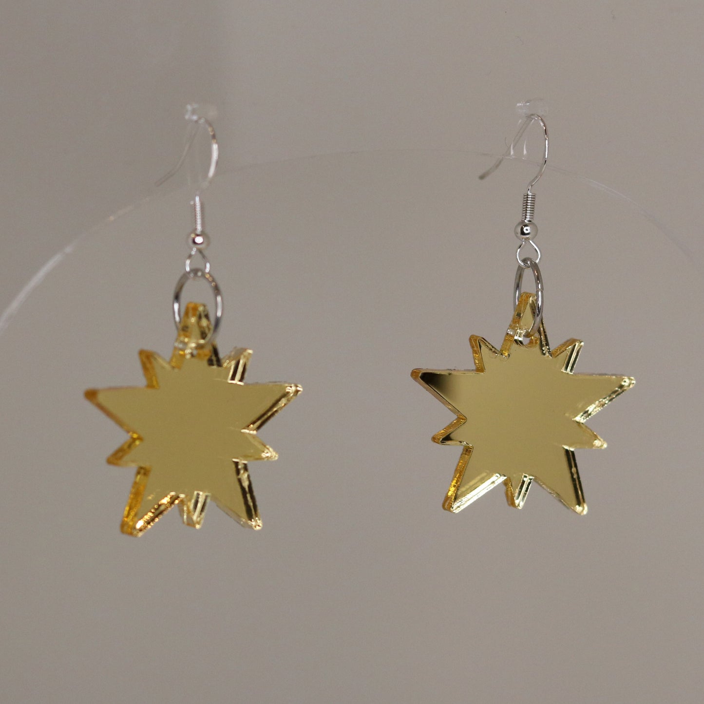 Star Earrings - Mirrored Acrylic